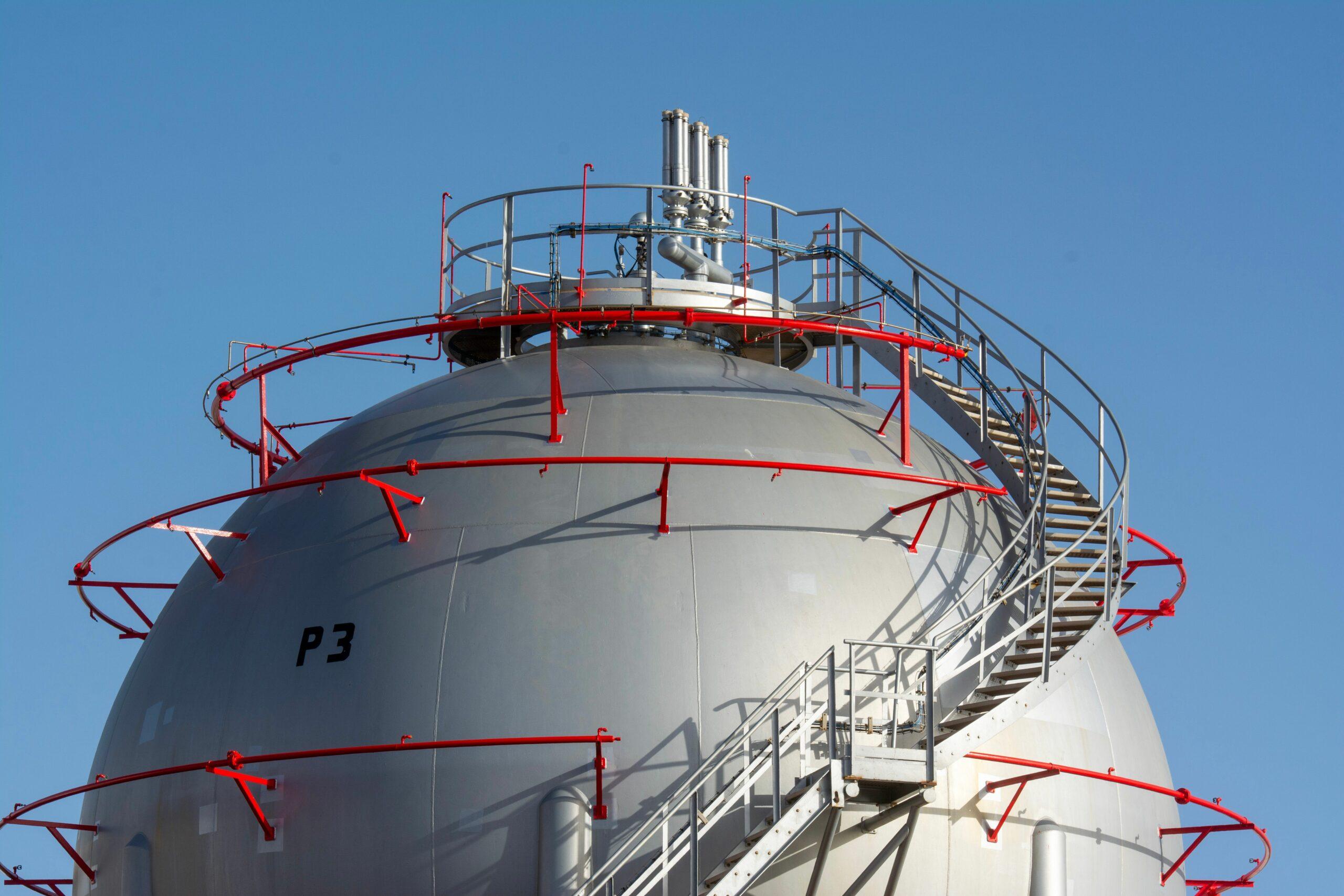 Esfera de almacenamiento de gas